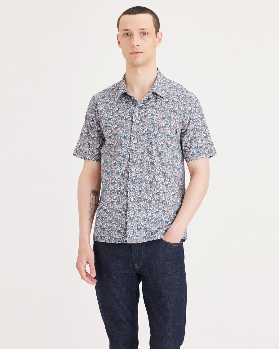 (image for) Simple Camp Collar Shirt, Regular Fit